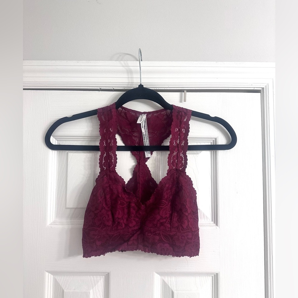Free People burgundy bralette